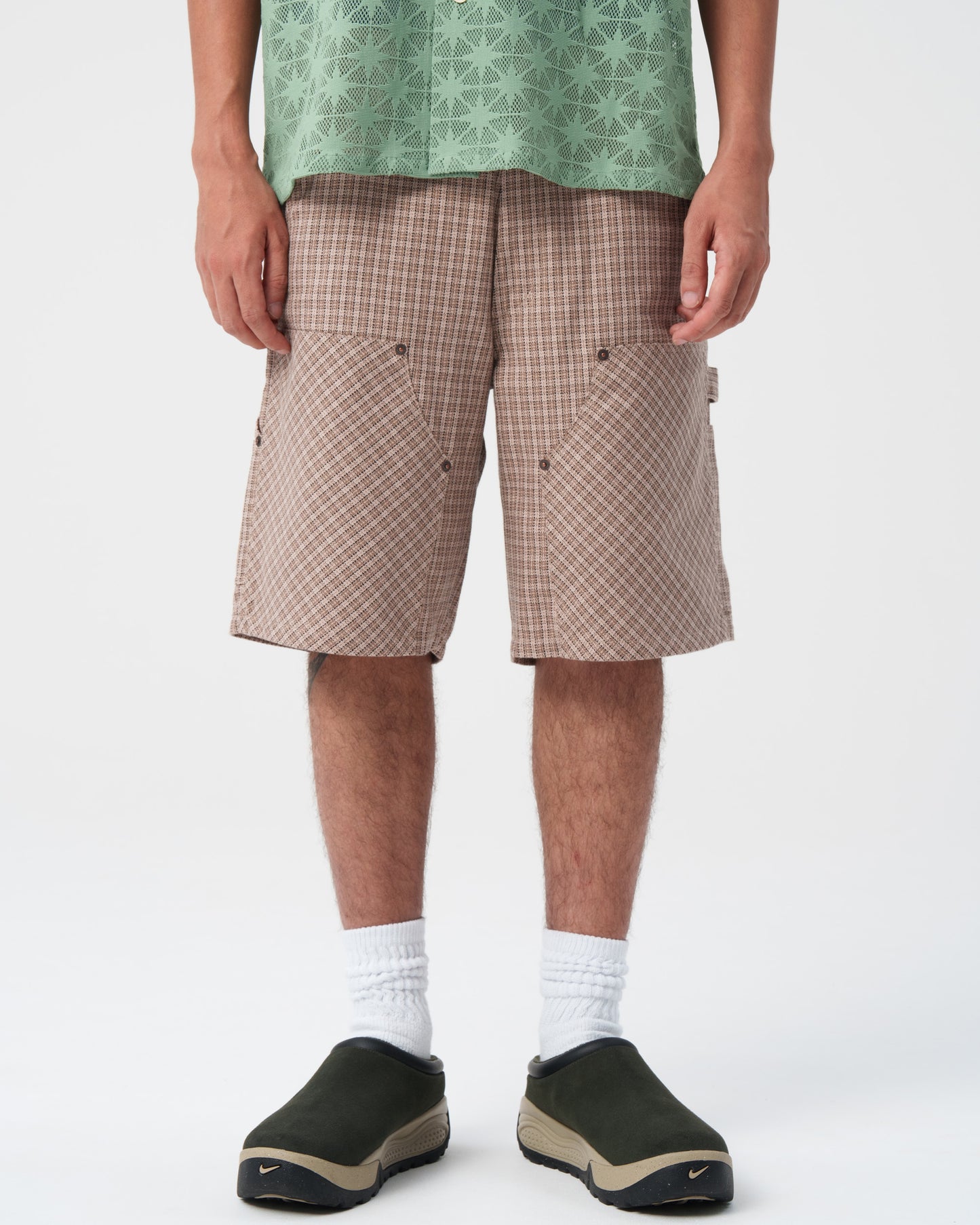 Plaid Double Knee Short
