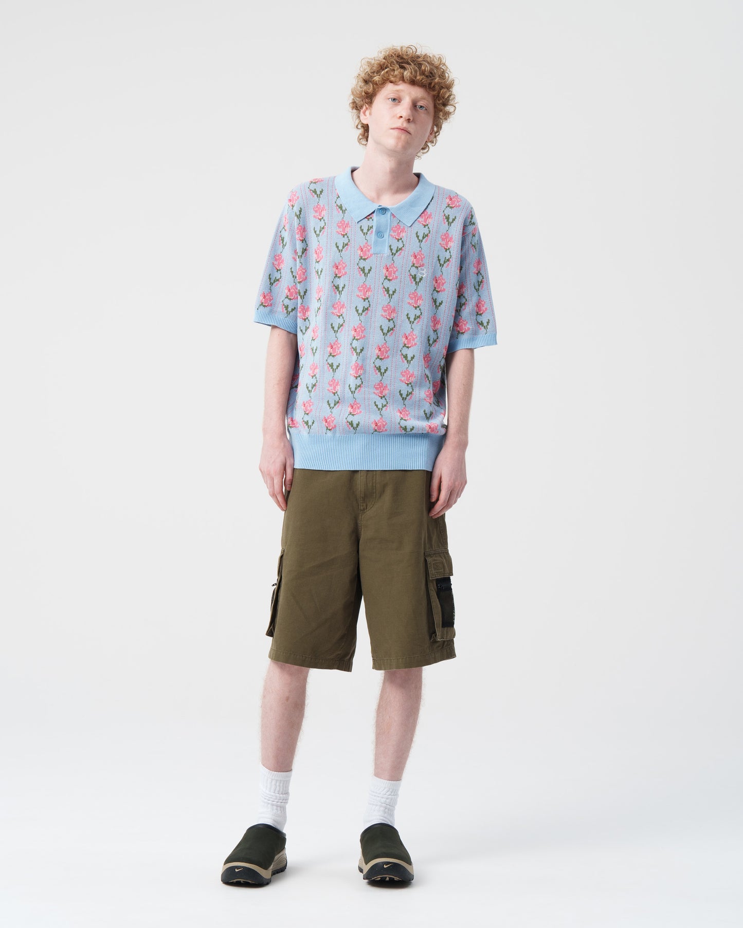Flower S/S Knit Polo