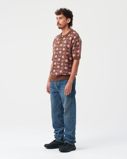 Flower S/S Knit Polo