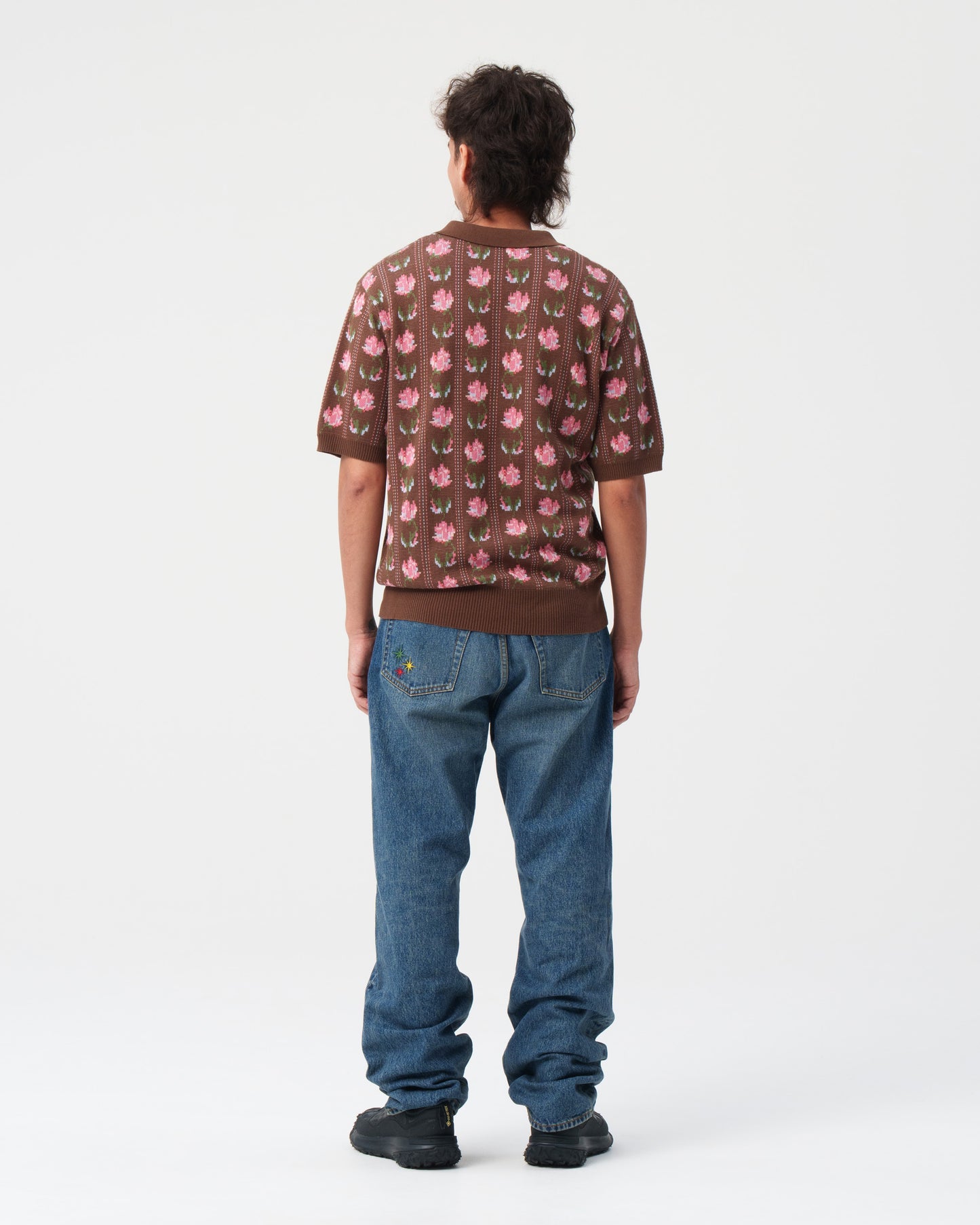 Flower S/S Knit Polo