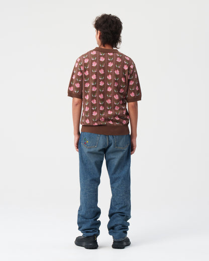 Flower S/S Knit Polo