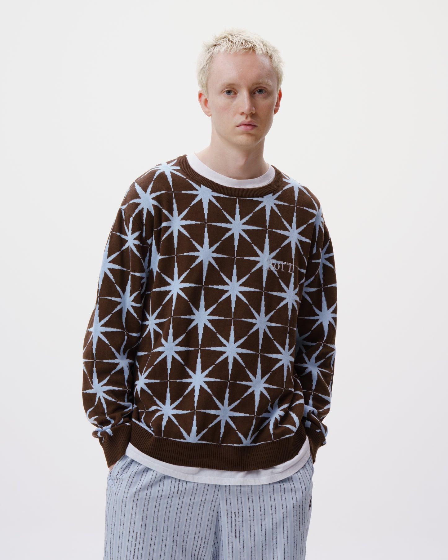 Sparkle Jacquard Knit Sweater