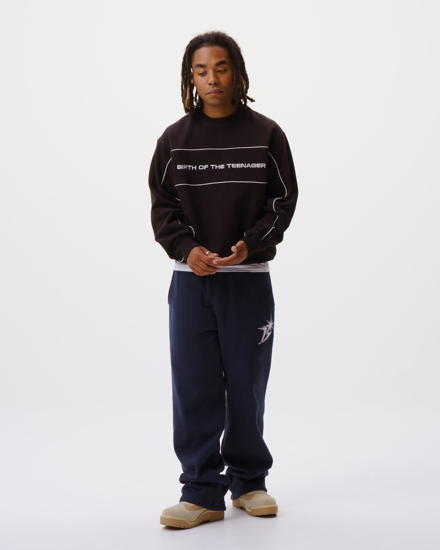 Paneled Crewneck