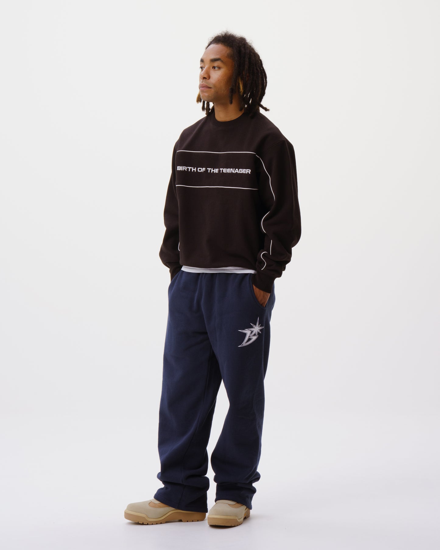 Paneled Crewneck