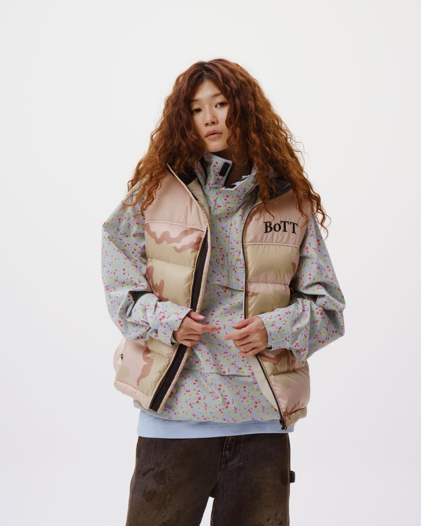 B Logo Down Vest