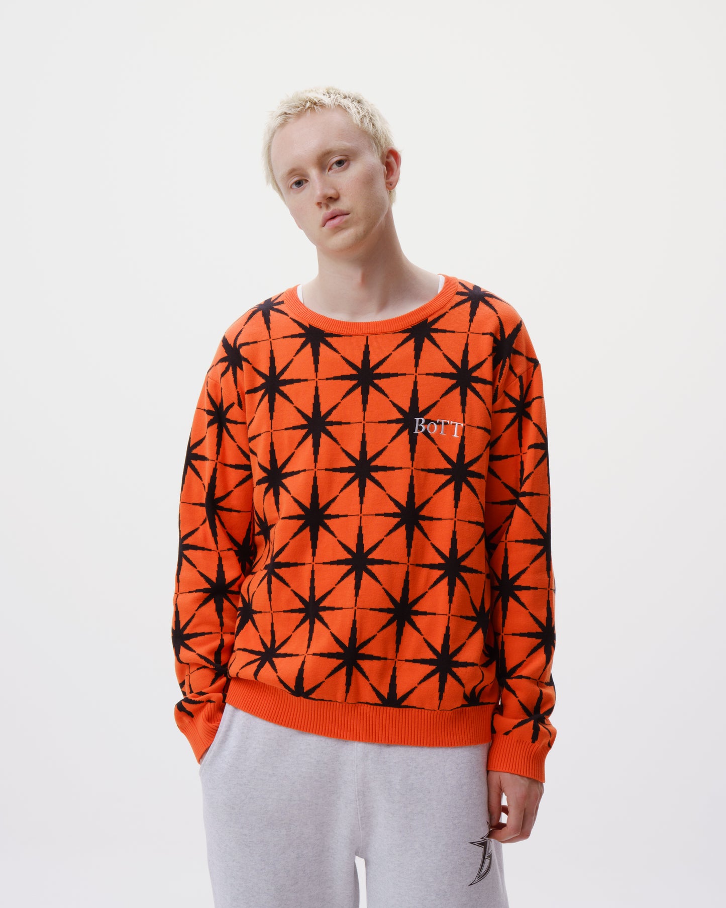 Sparkle Jacquard Knit Sweater