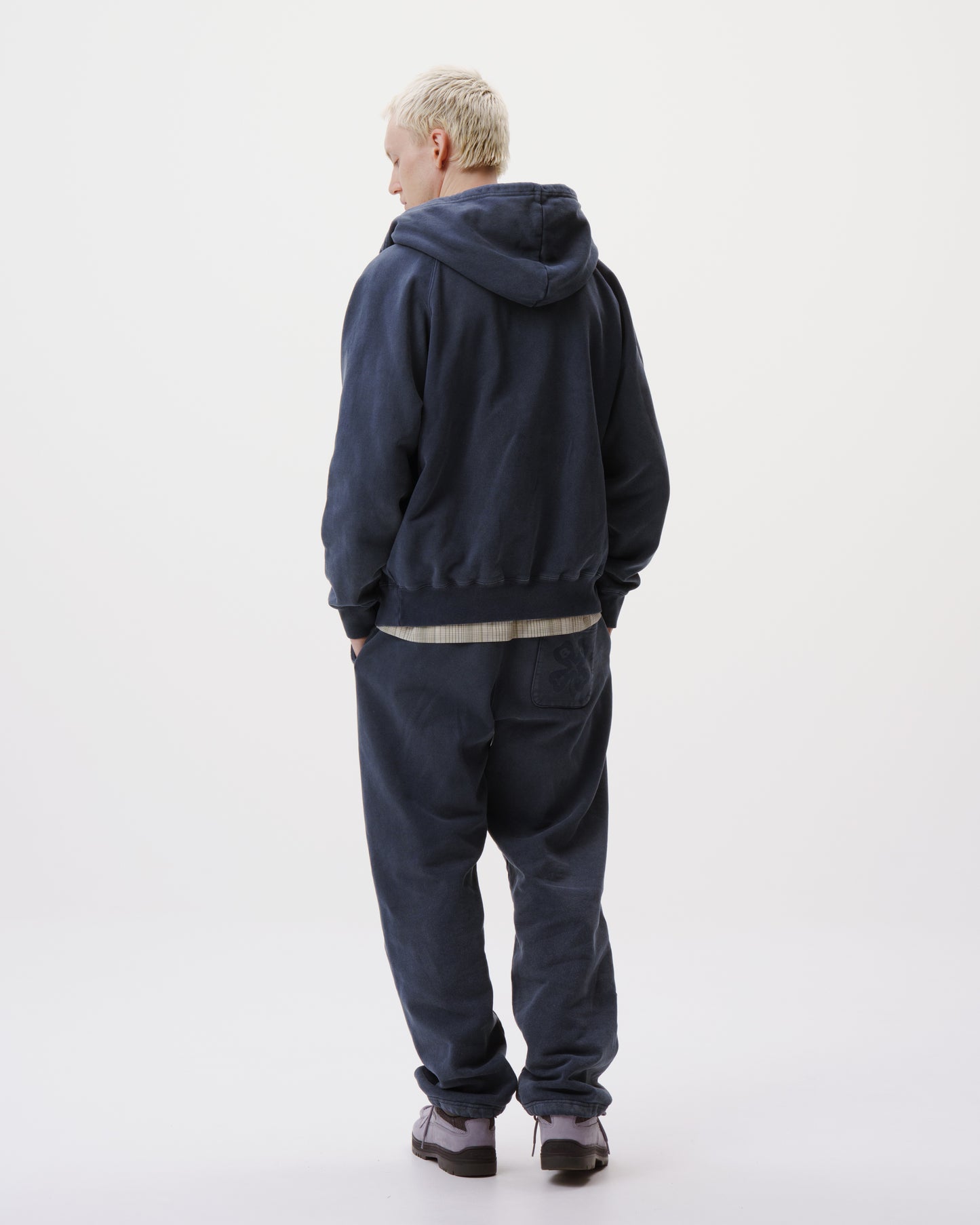 Washed Lucky Logo Zip Hoodie