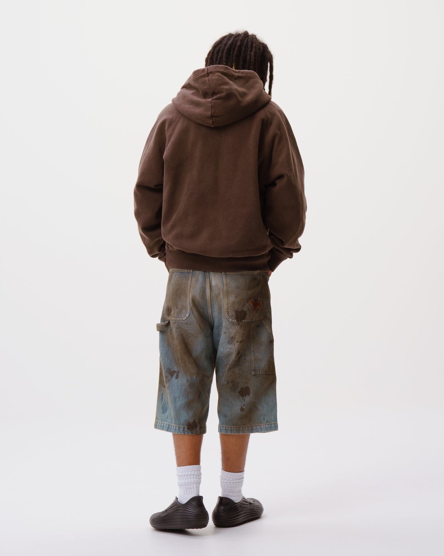 Washed Lucky Logo Zip Hoodie