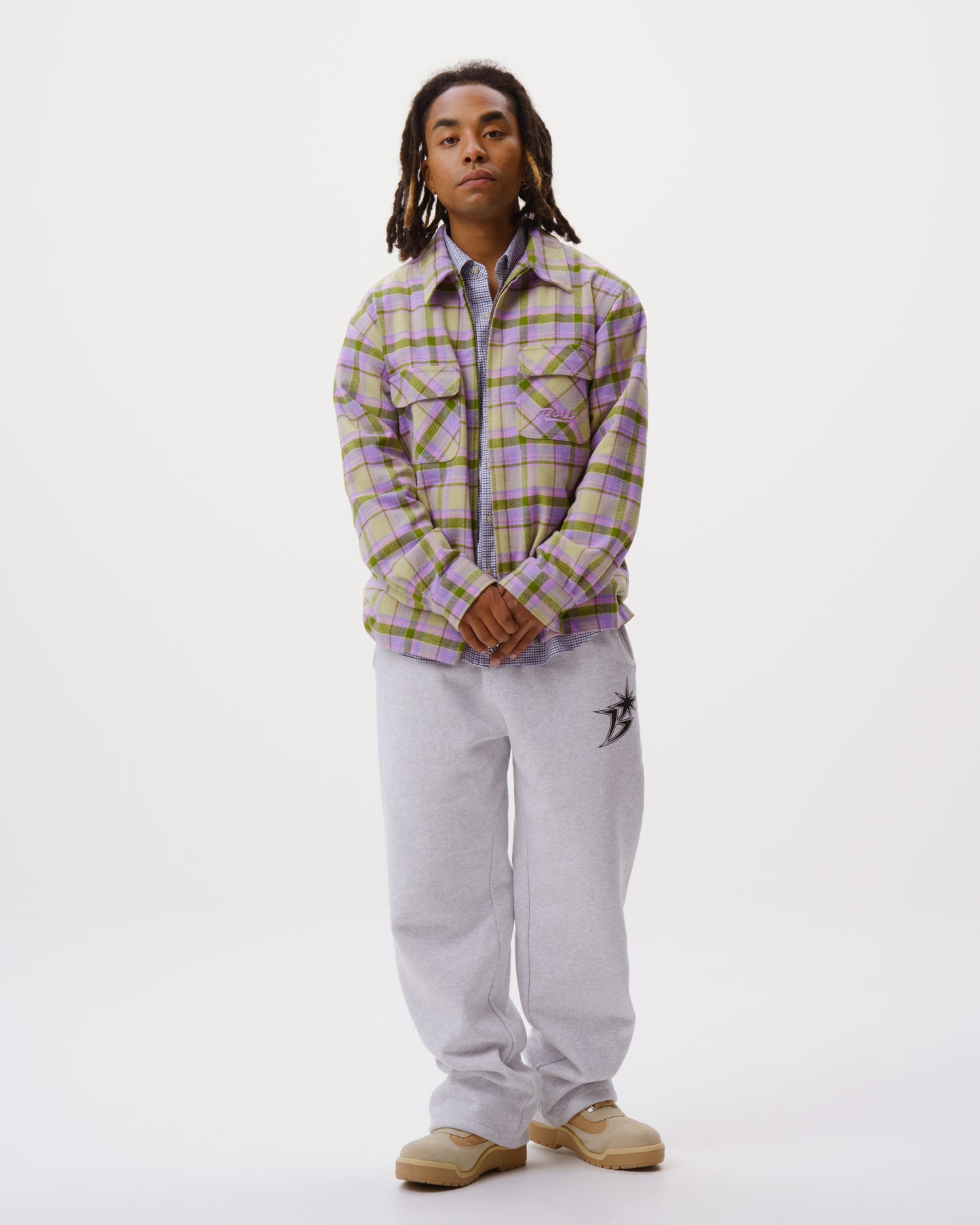 Zip-Up Flannel Shirt