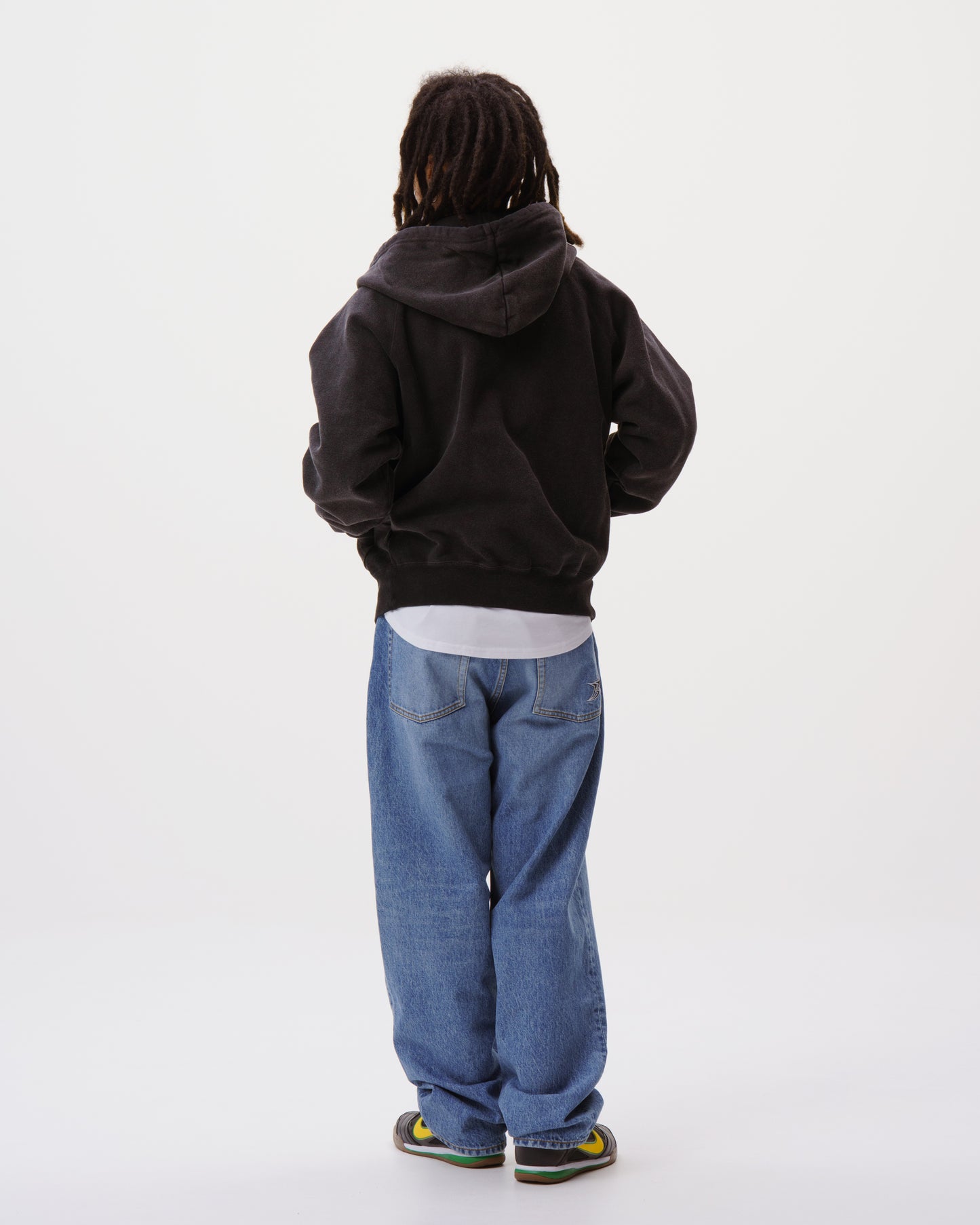 Washed Lucky Logo Zip Hoodie