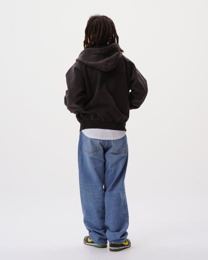 Washed Lucky Logo Zip Hoodie