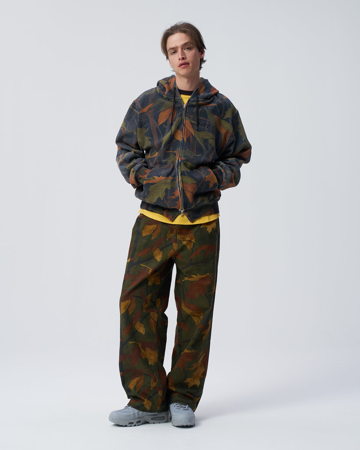 Washed Tree Camo Zip Hoodie