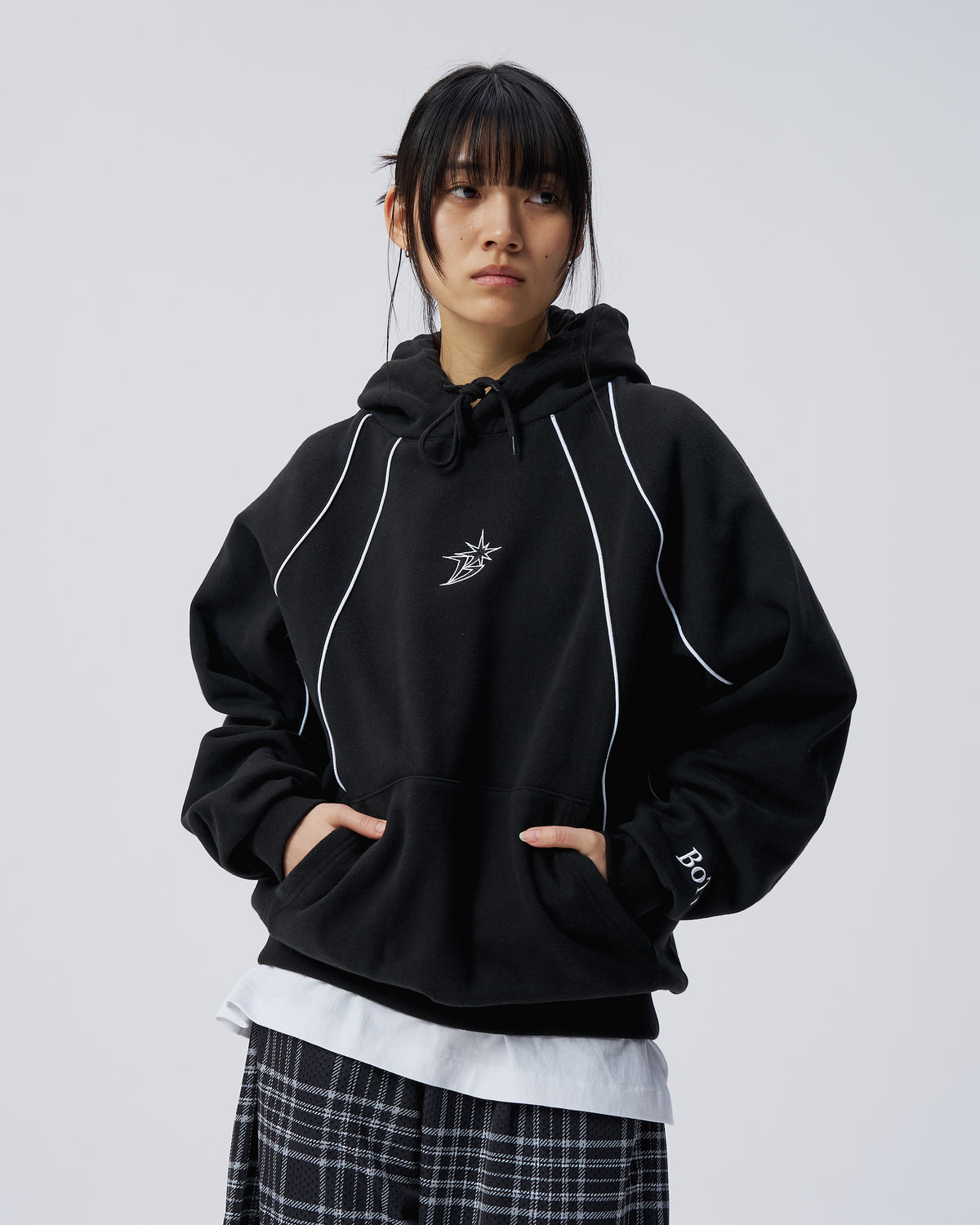 Raglan Paneled Hoodie