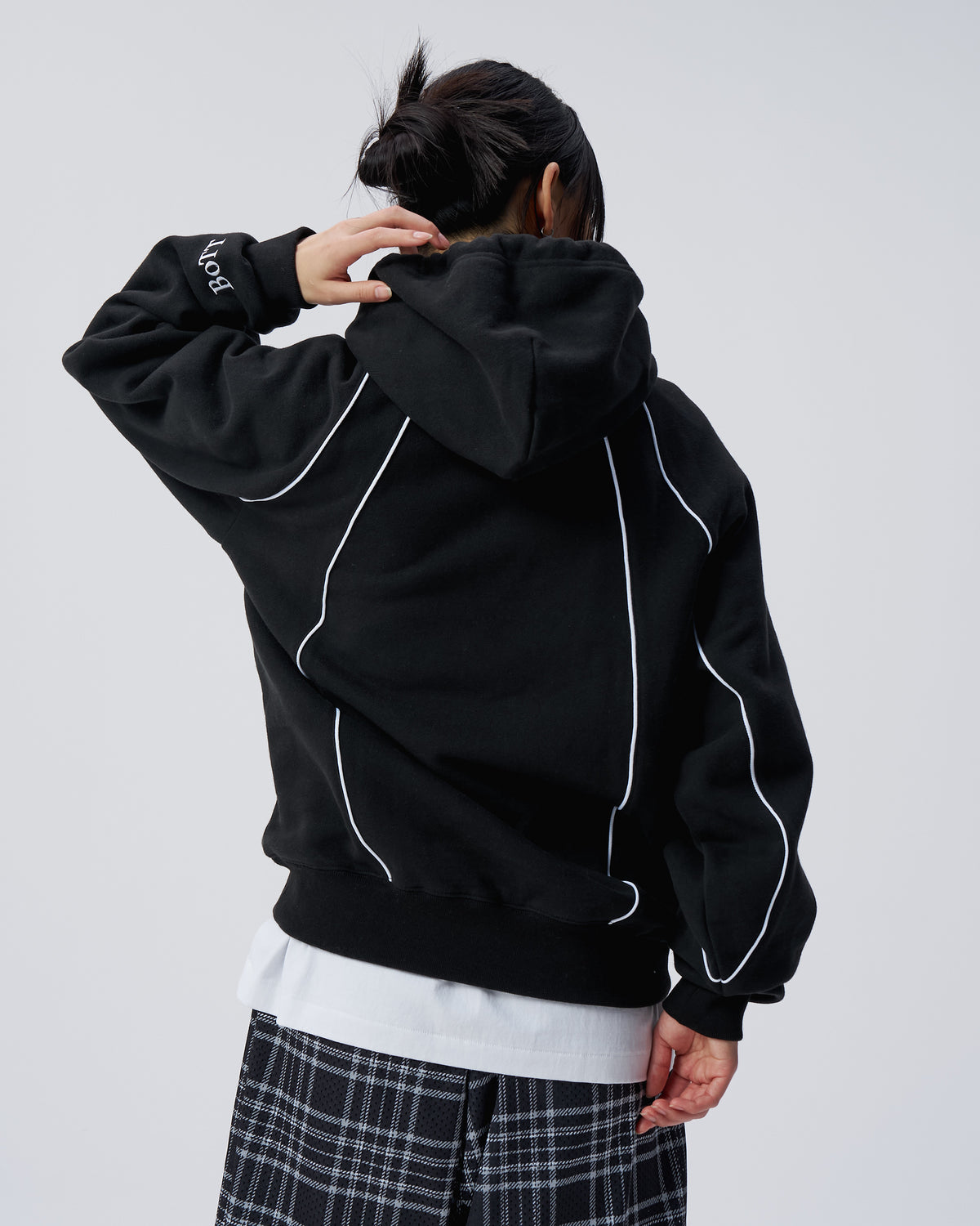 Raglan Paneled Hoodie