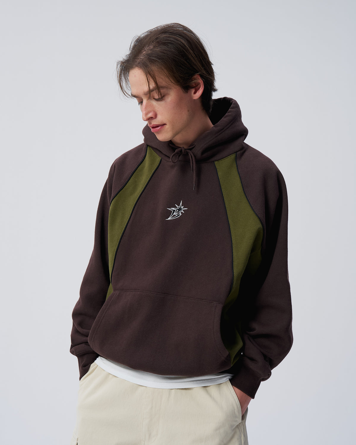 Raglan Paneled Hoodie