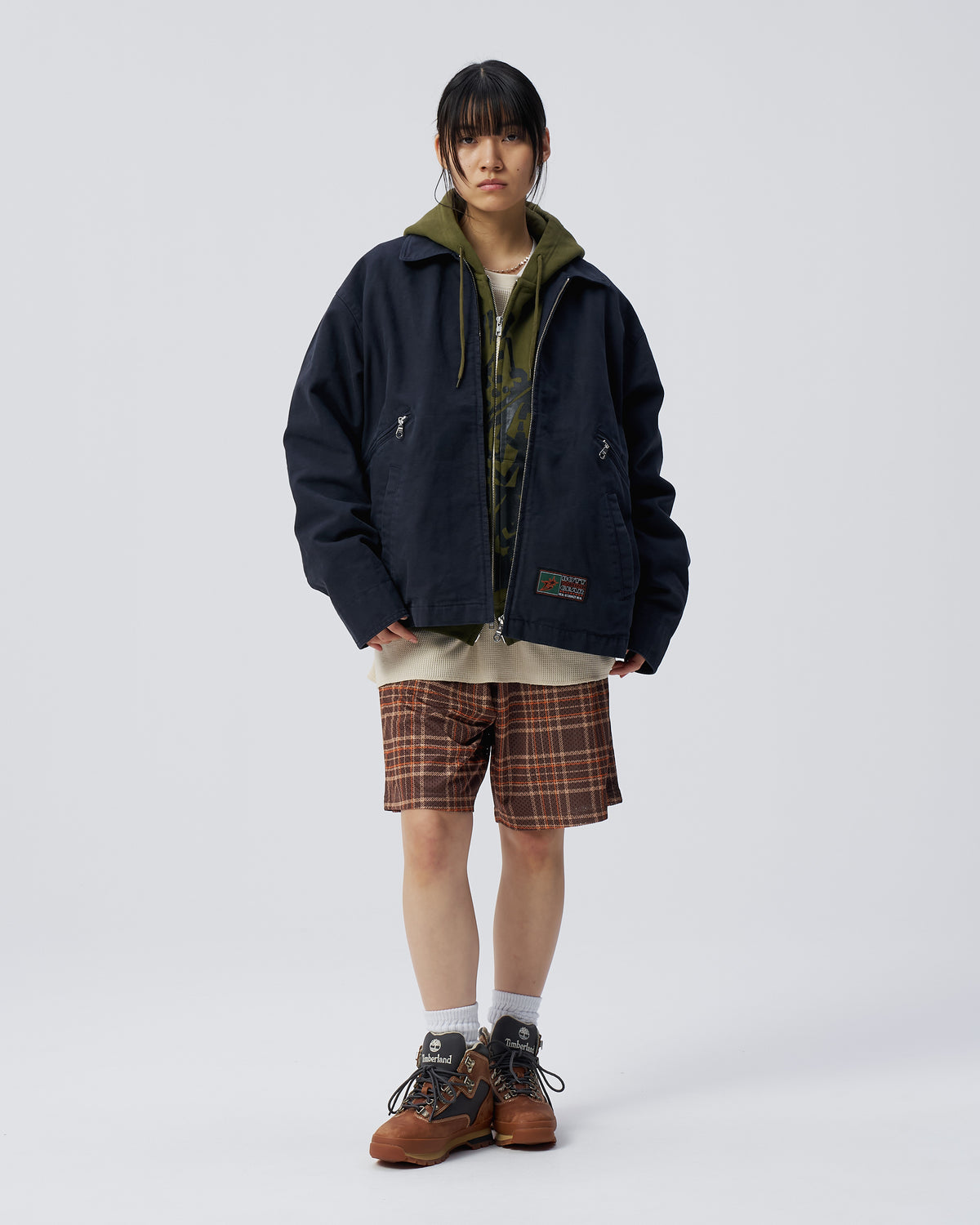 Washed B Logo Work Jacket