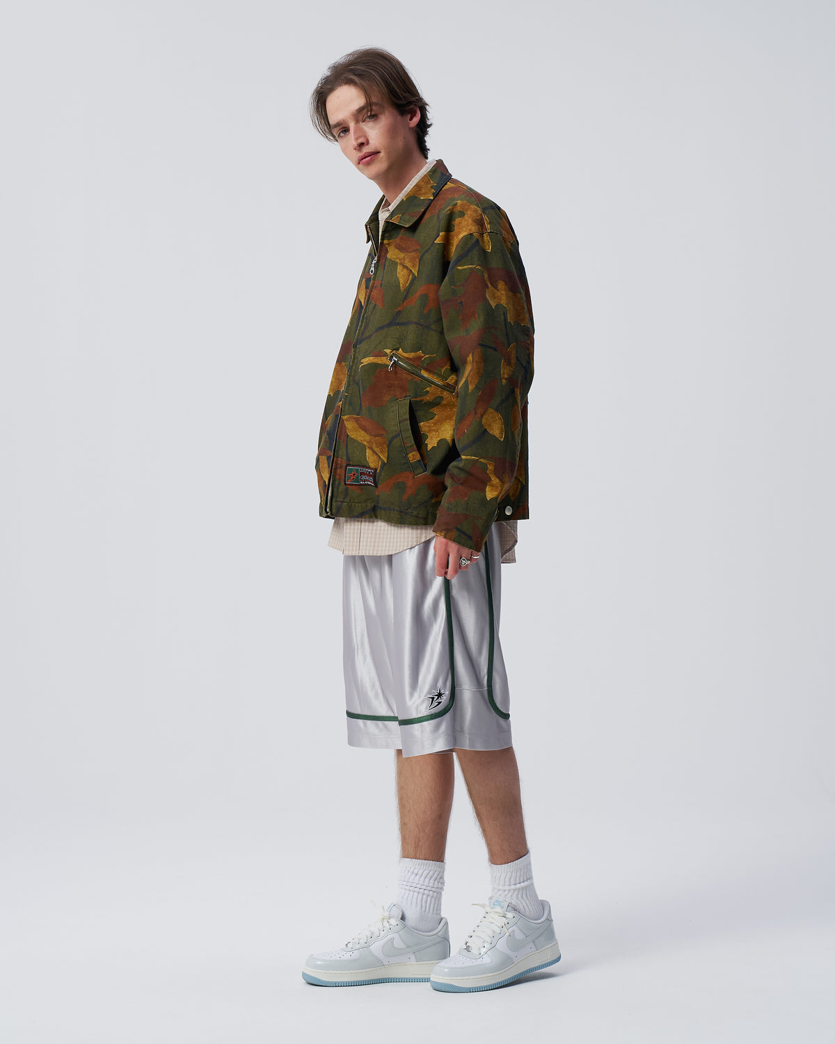 Washed B Logo Work Jacket
