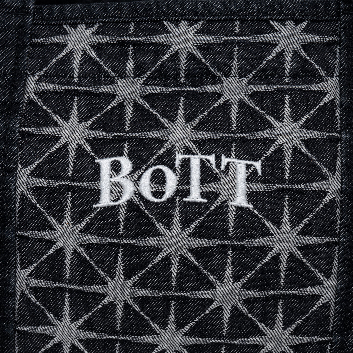 Sparkle Monogram Denim Tote Bag