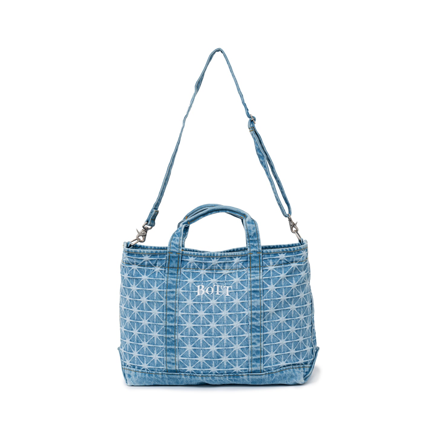 Sparkle Monogram Denim Tote Bag