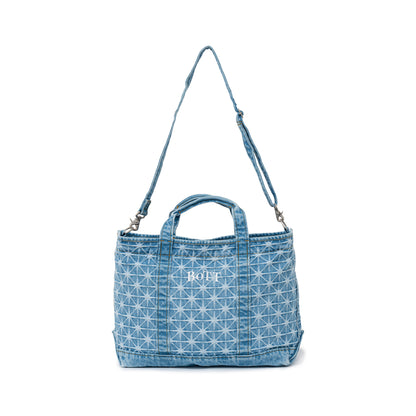 Sparkle Monogram Denim Tote Bag