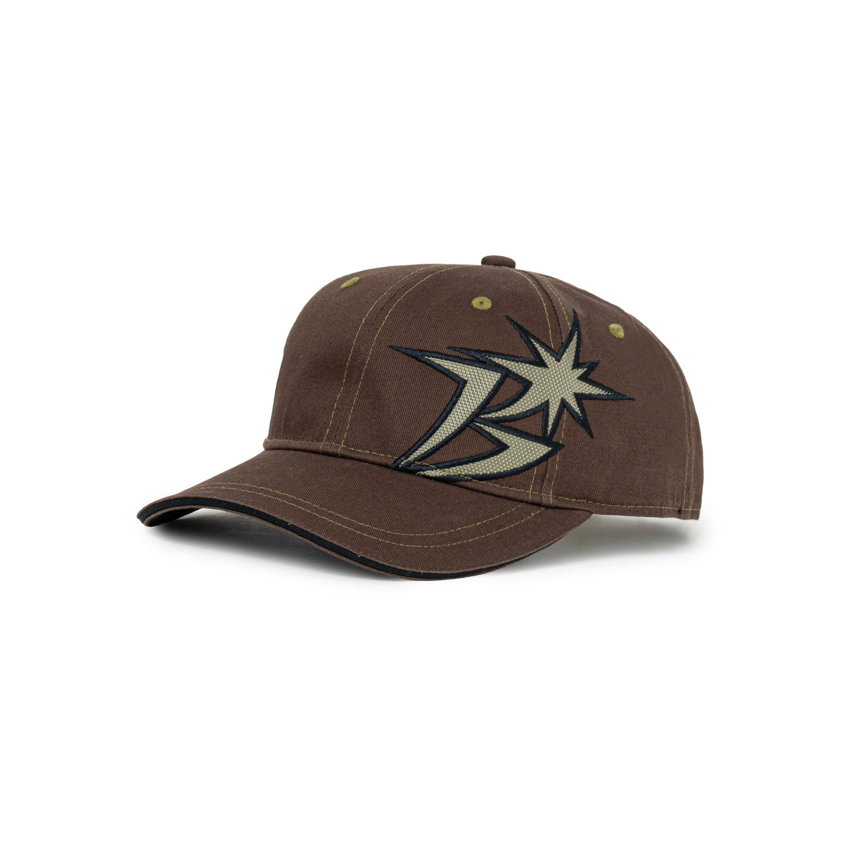 B Logo Contrast Stitch 6-Panel Cap
