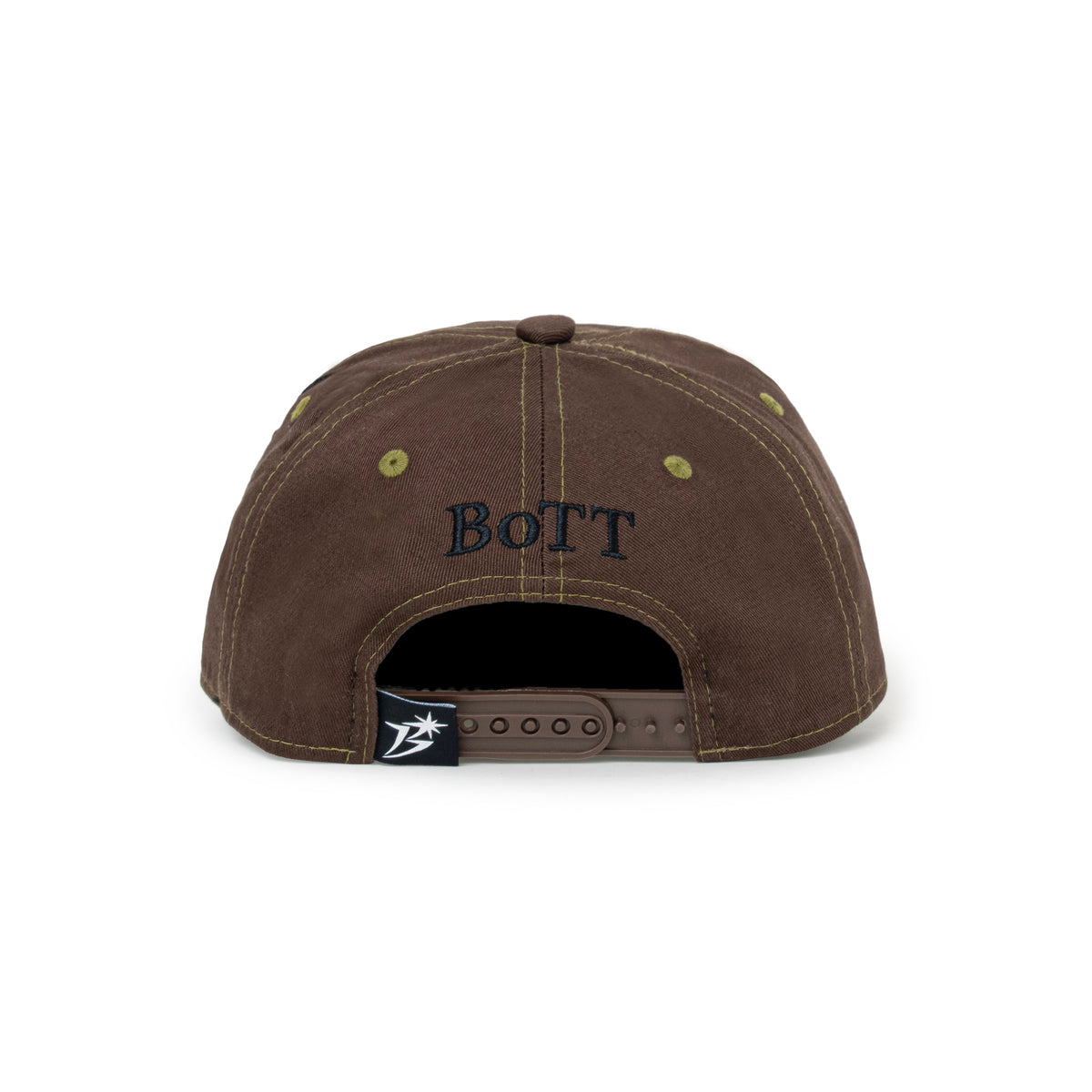 B Logo Contrast Stitch 6-Panel Cap