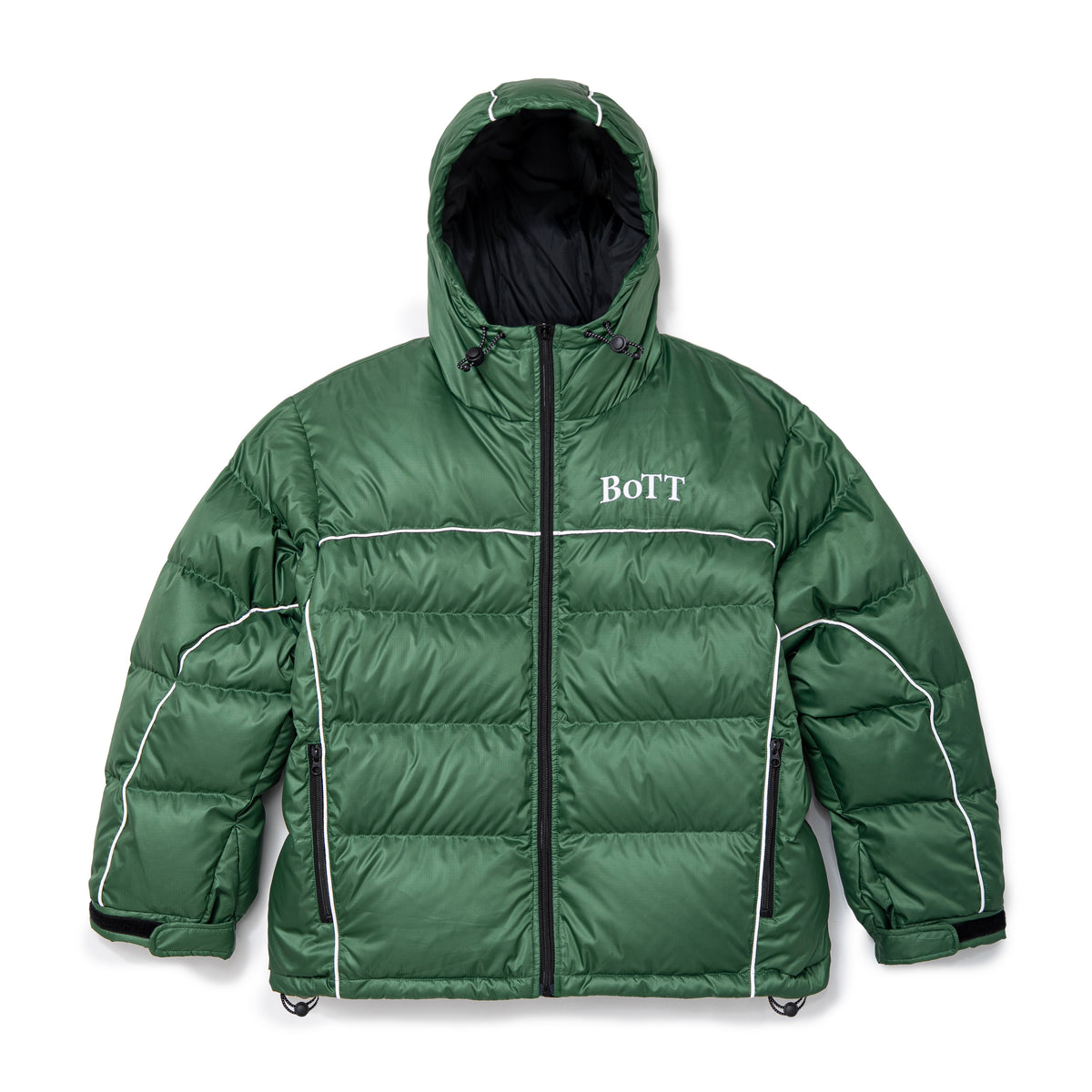 B Logo Hooded Down Jacket