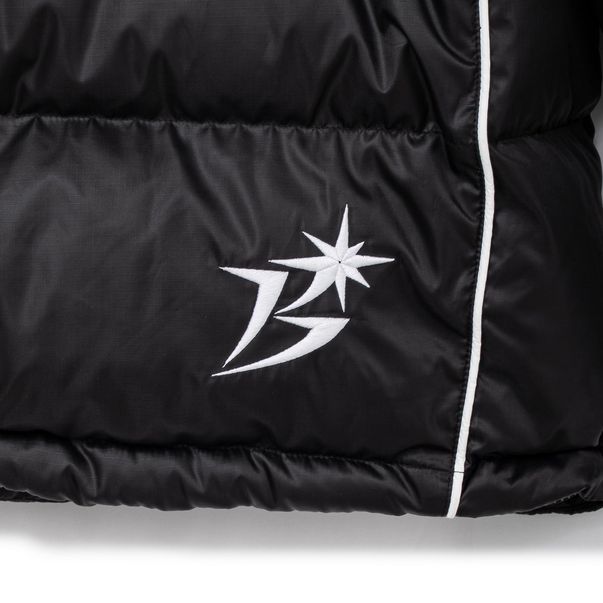 B Logo Hooded Down Jacket
