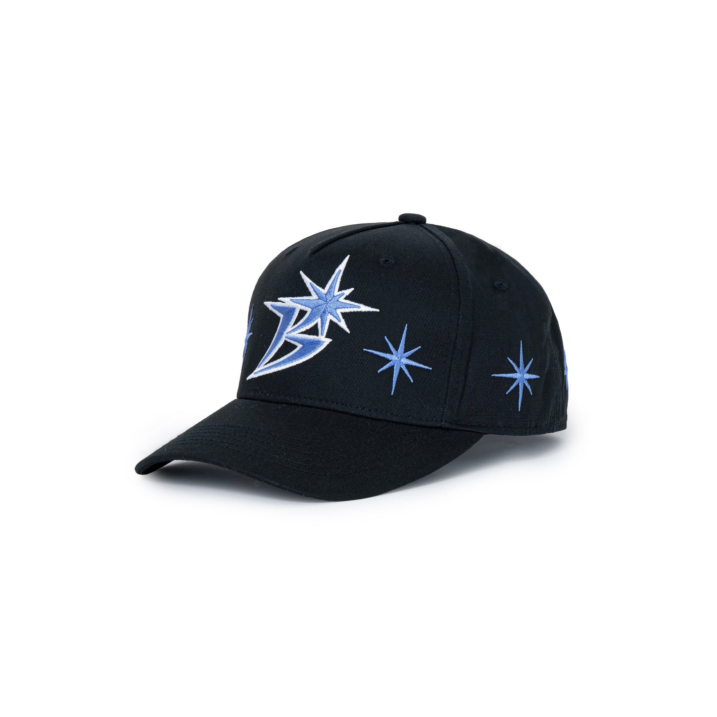 B Logo Sparkle Structured 5-Panel Cap