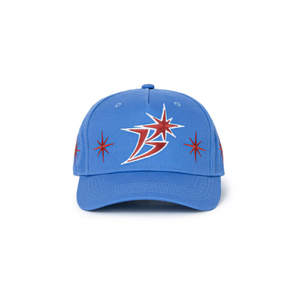 B Logo Sparkle Structured 5-Panel Cap