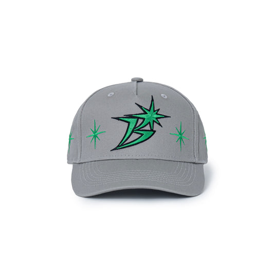B Logo Sparkle Structured 5-Panel Cap