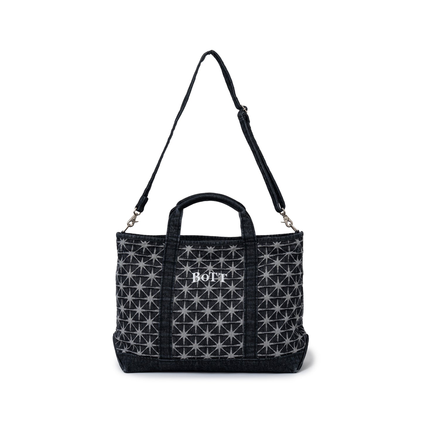 Sparkle Monogram Denim Tote Bag
