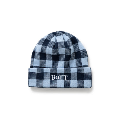 Gingham Check Beanie