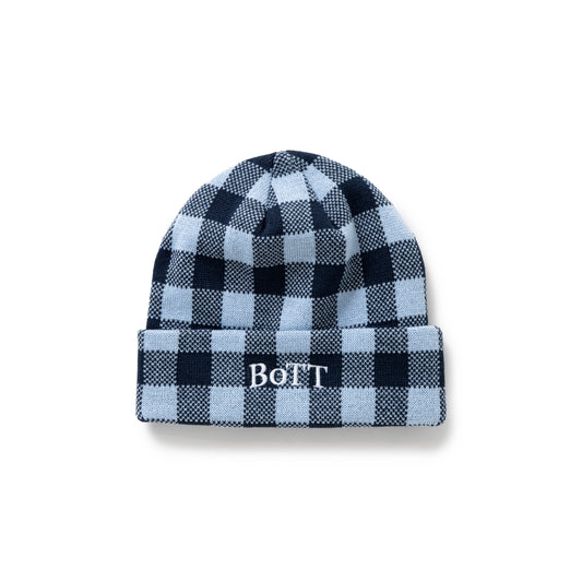Gingham Check Beanie