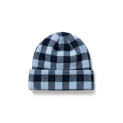 Gingham Check Beanie