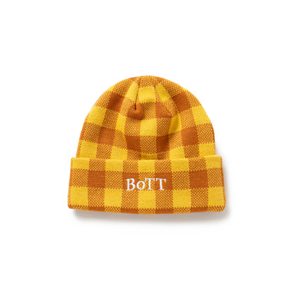 Gingham Check Beanie