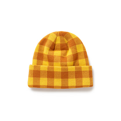 Gingham Check Beanie