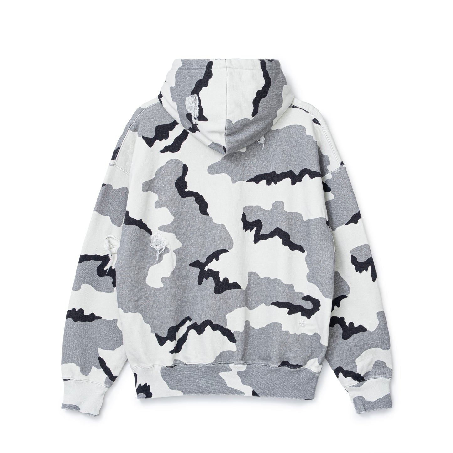 Henley-neck Camo Hoodie