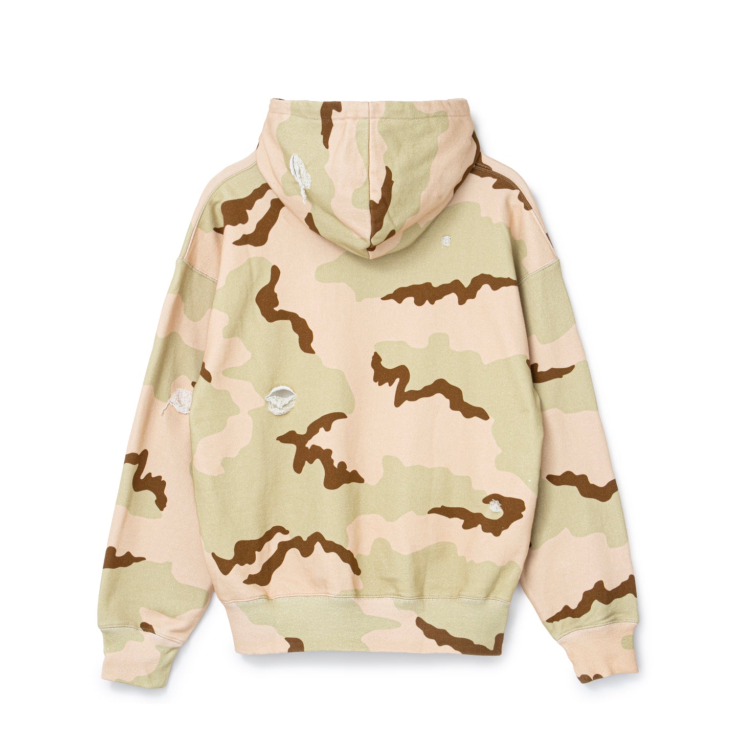 Henley-neck Camo Hoodie