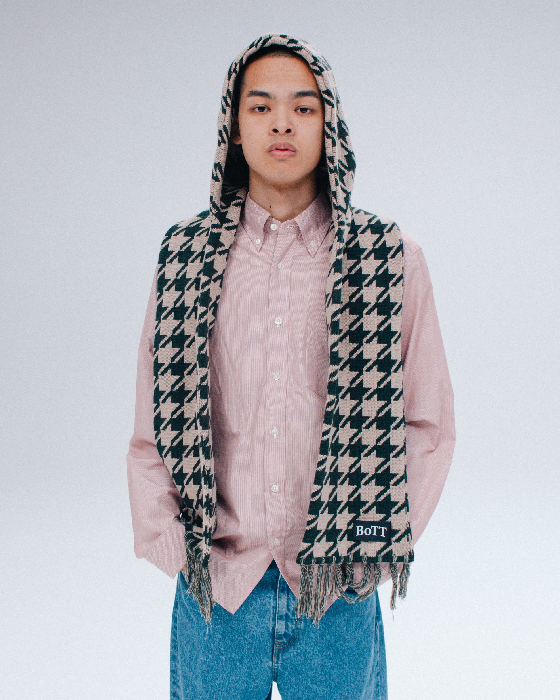 Houndstooth Hooded Scarf – BoTT 