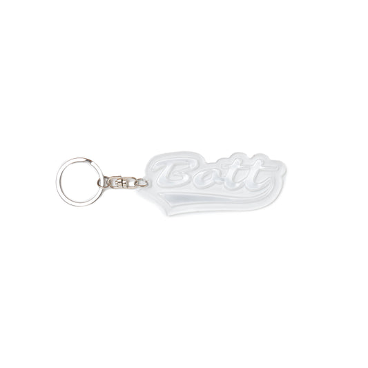 Script Logo Reflective Keychain