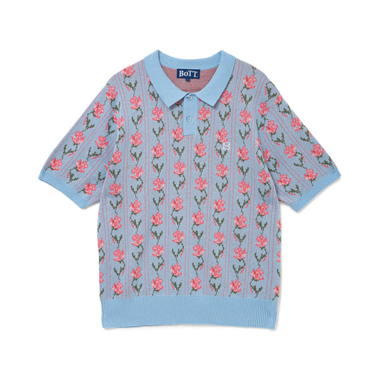 Flower S/S Knit Polo