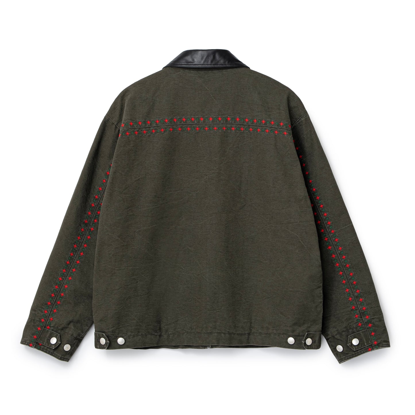 Leather Collar Work Jacket