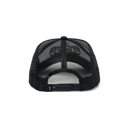 Luxe Logo Mesh-Back 5-Panel Trucker Cap