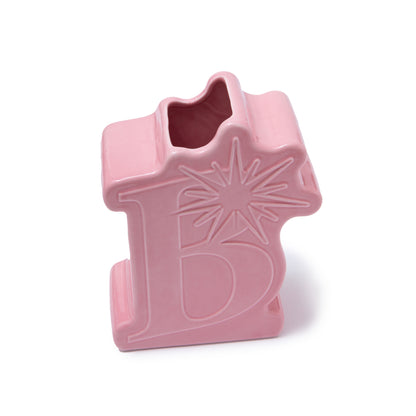 B Logo Flower Vase