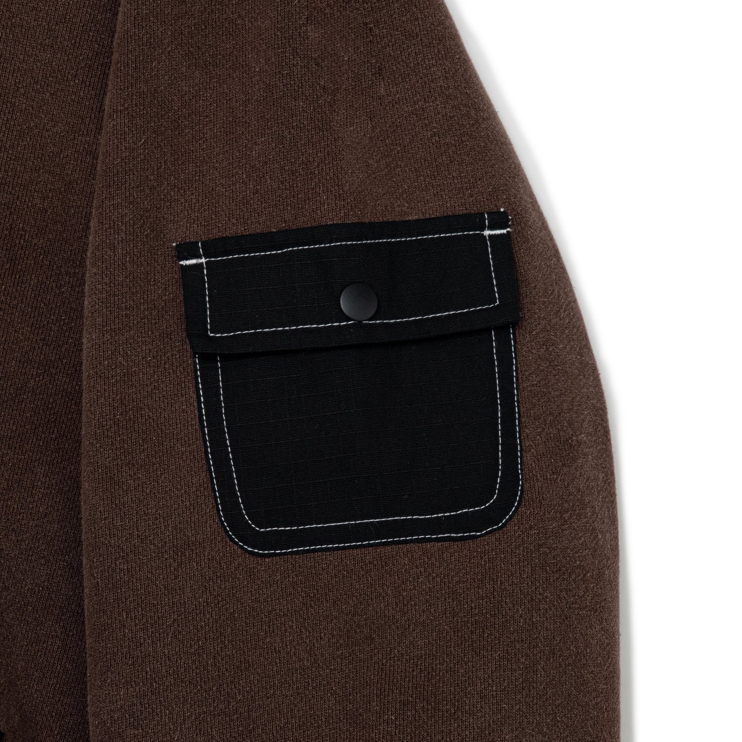 Washed Cargo Pocket Zip Hoodie