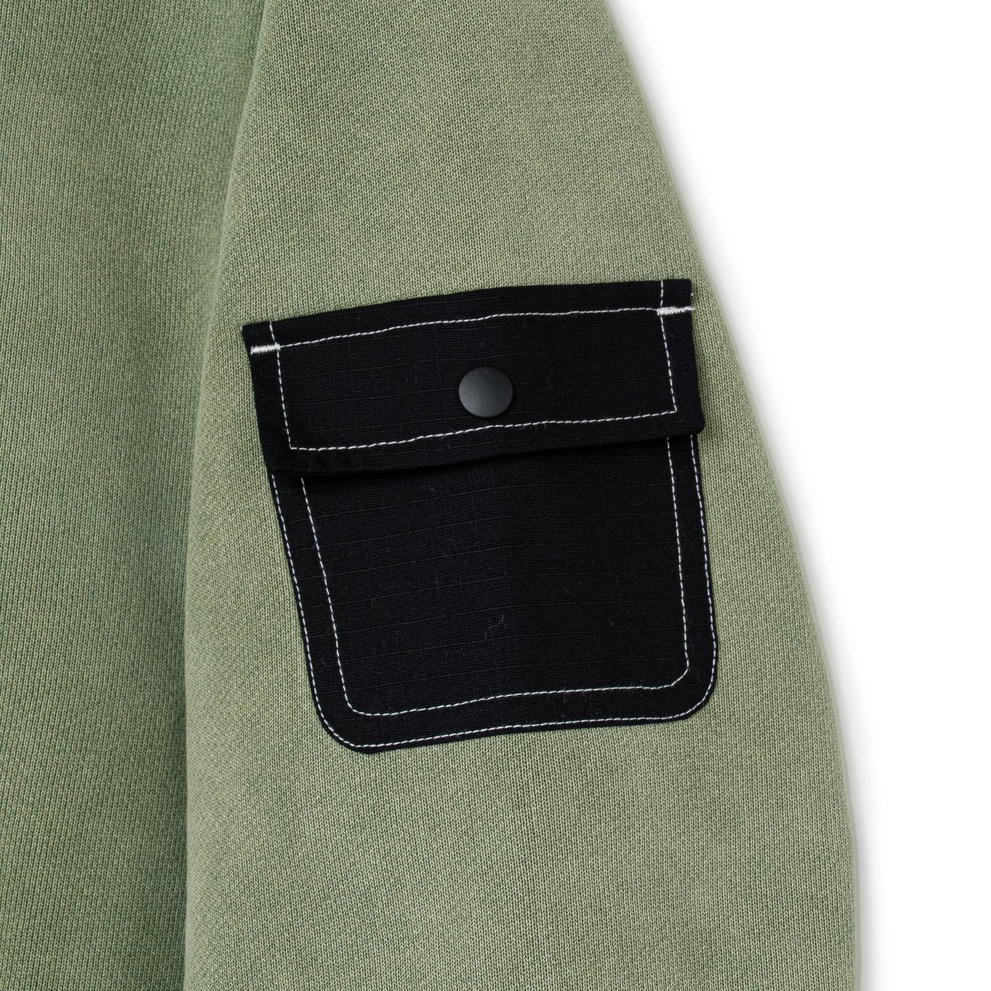 Washed Cargo Pocket Zip Hoodie