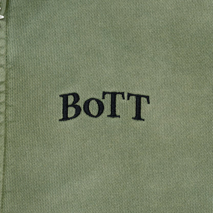 Washed Cargo Pocket Zip Hoodie