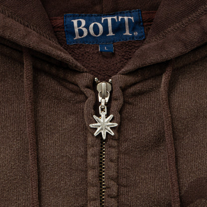 Washed Lucky Logo Zip Hoodie