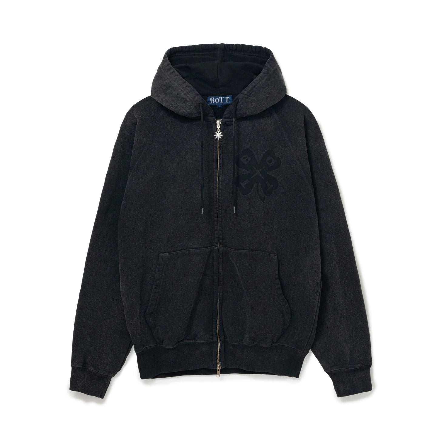 Washed Lucky Logo Zip Hoodie